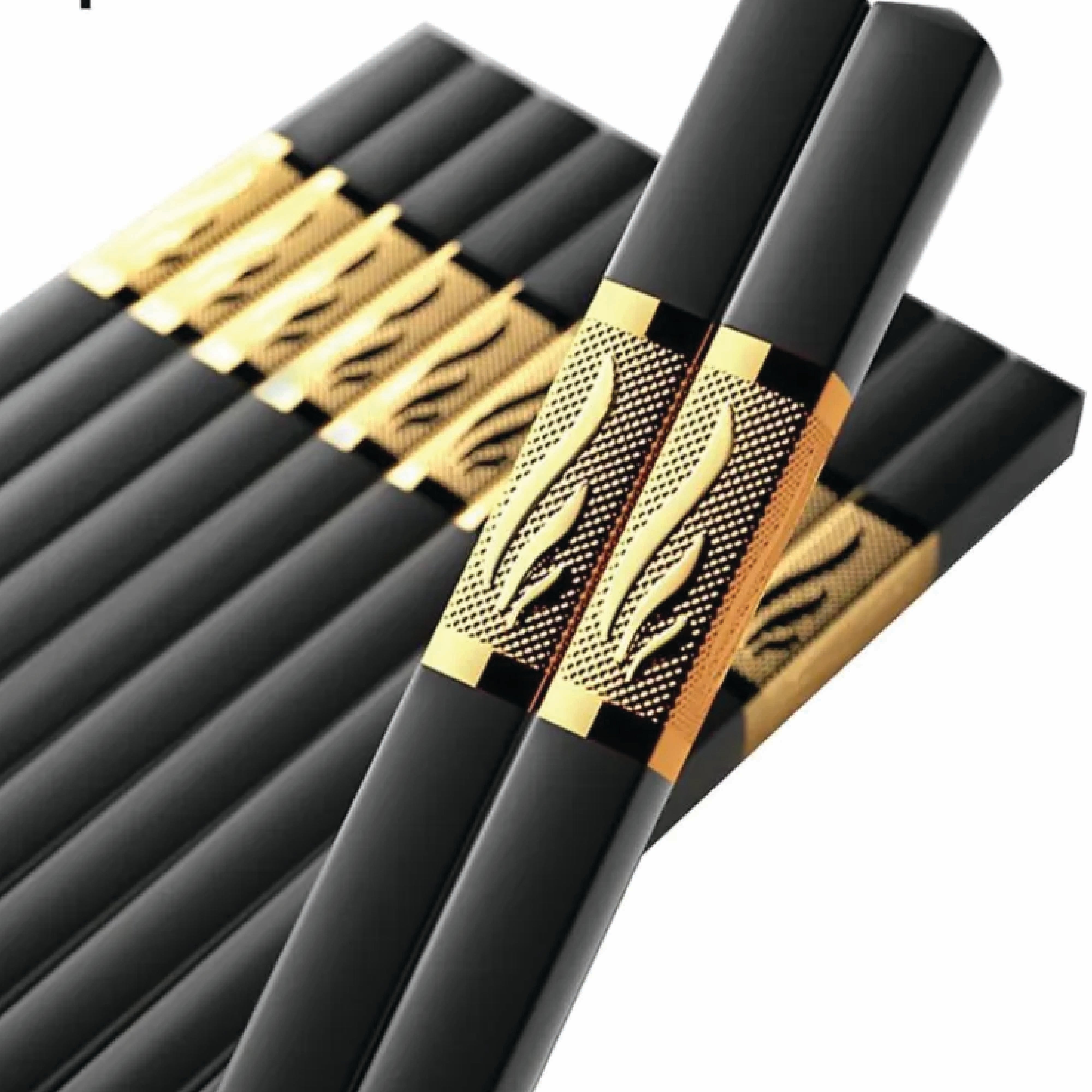 Black Silver and Black Gold 1 Pair Reusable Fiber chopsticks